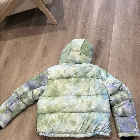 Aritzia Super Puff Shorty in Quicksilver Blue and Green - Picture 4 of 12